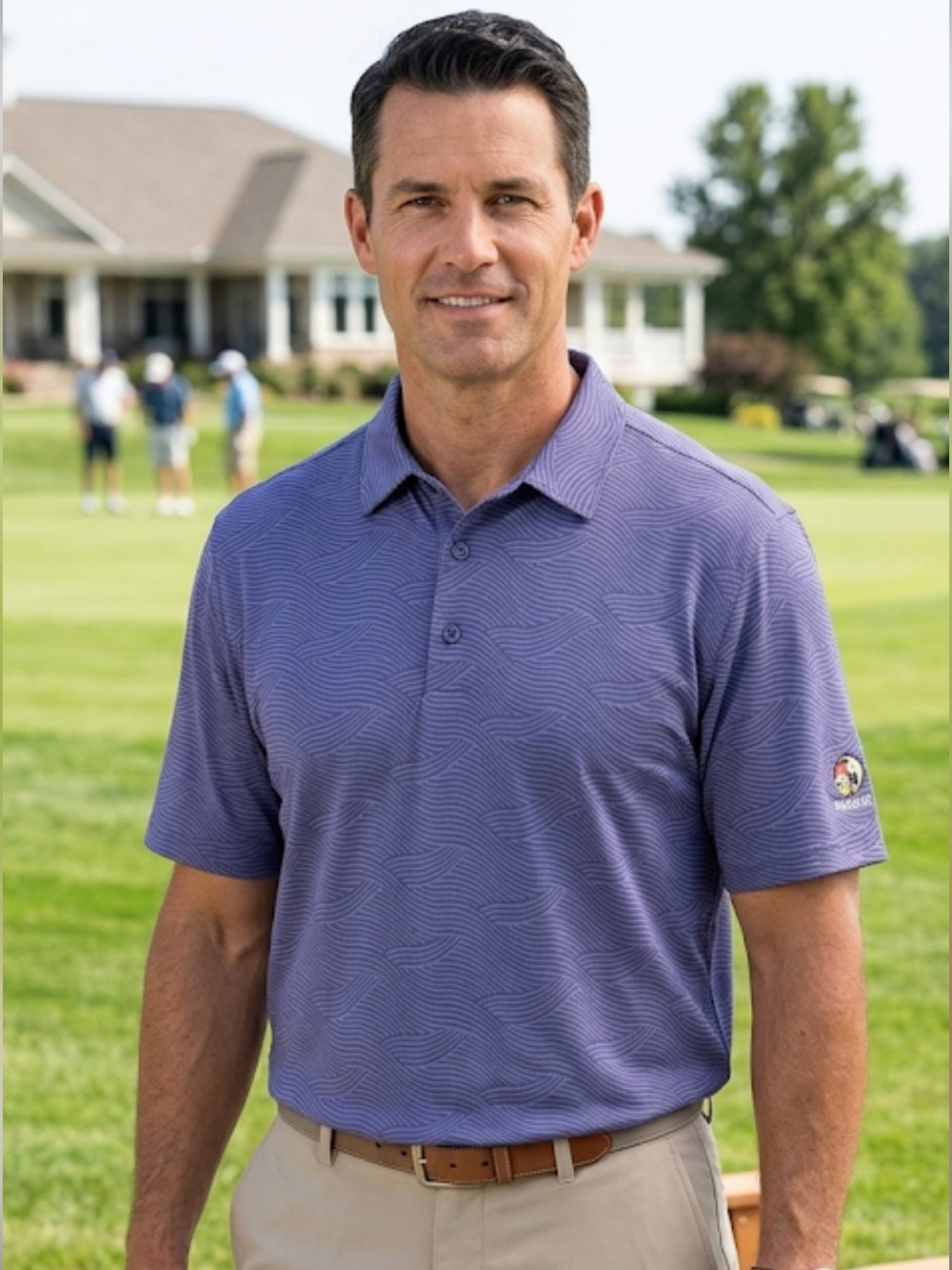 Cutter & Buck XXL Swan Point Golf Polo Shirt Forge Eco Wave Heather Blue